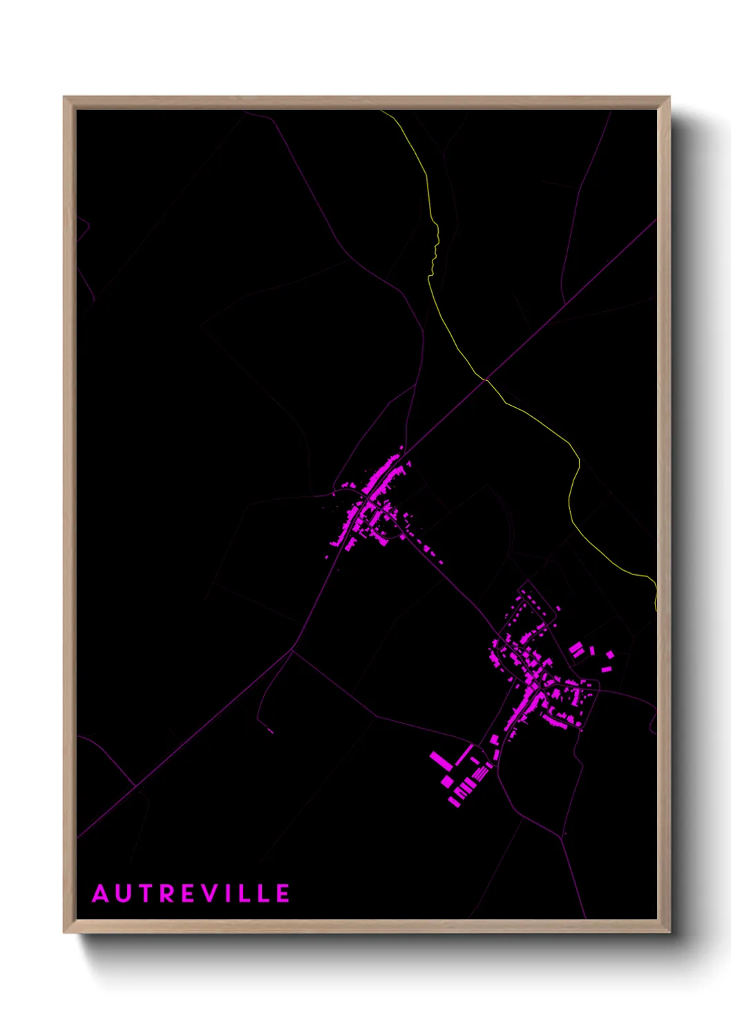 Une affiche de carte sur Autreville