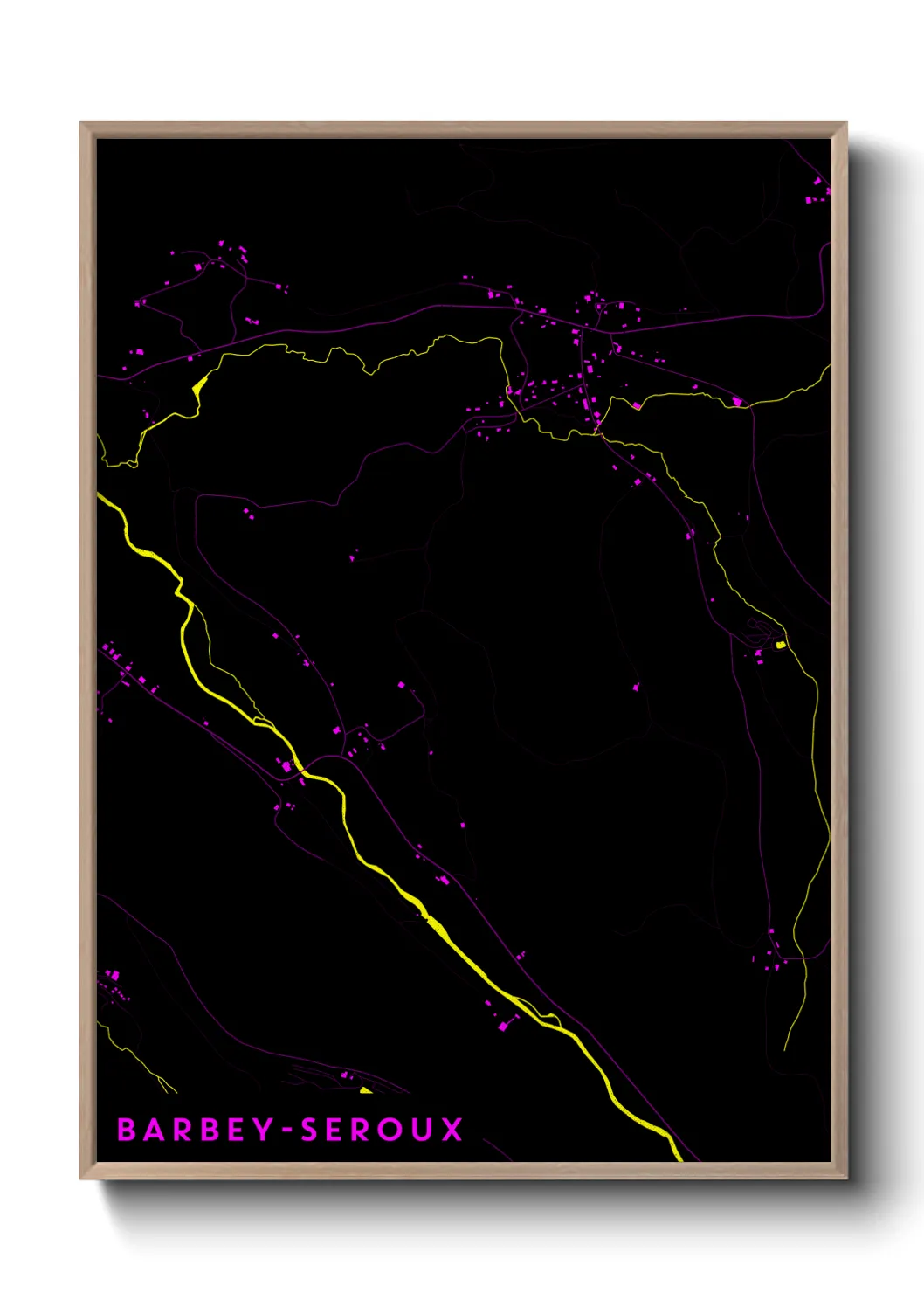 Une affiche de carte sur Barbey-Seroux