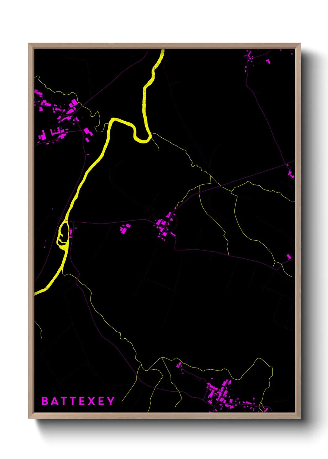 Une affiche de carte sur Battexey