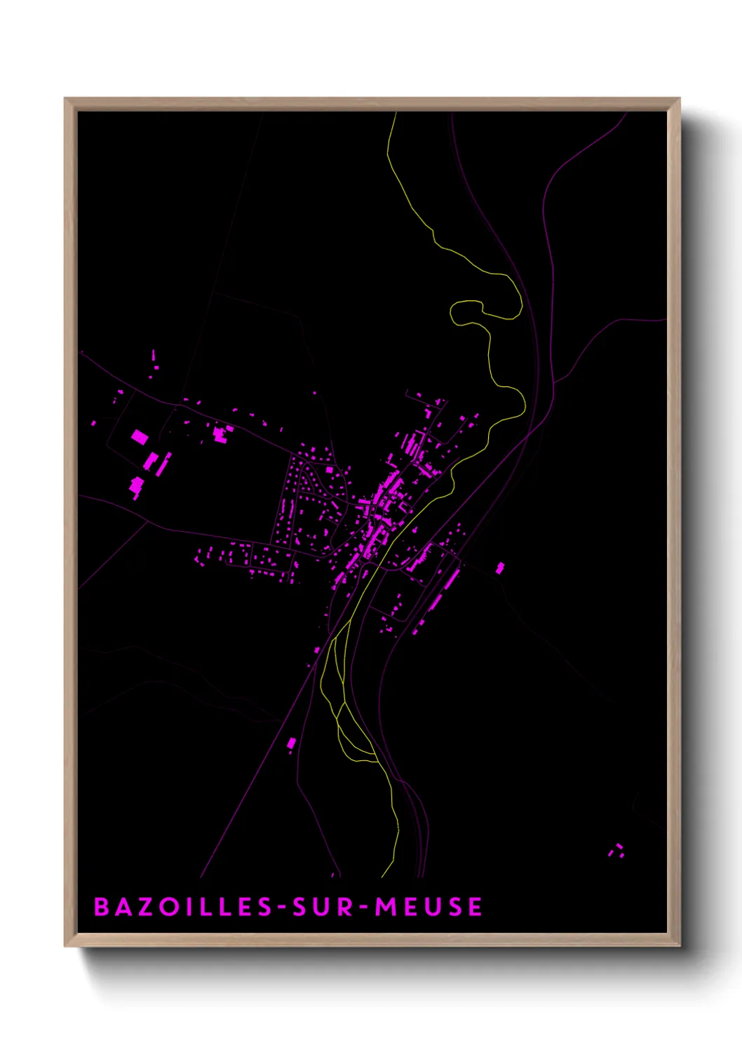Une affiche de carte sur Bazoilles-sur-Meuse
