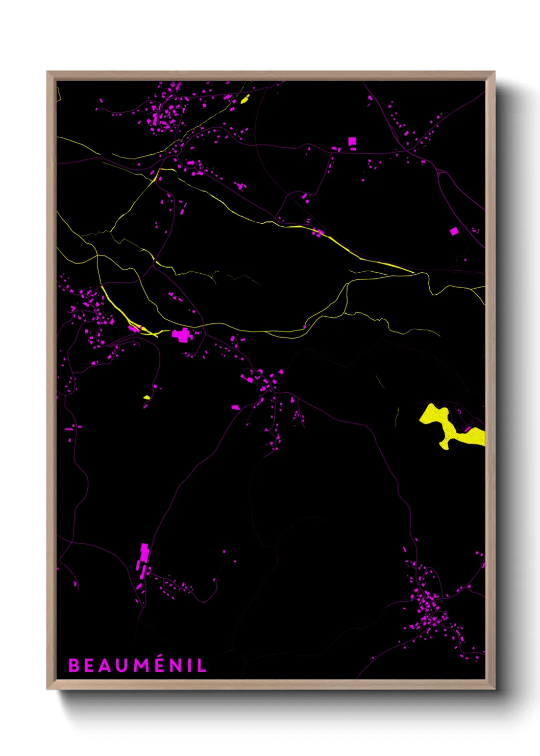 Une affiche de carte sur Beauménil