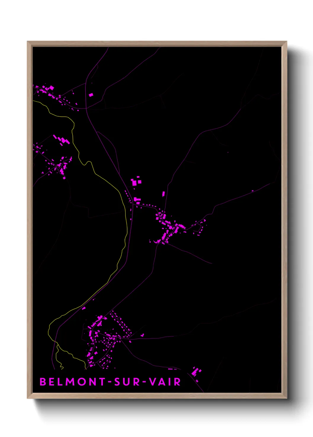 Une affiche de carte sur Belmont-sur-Vair