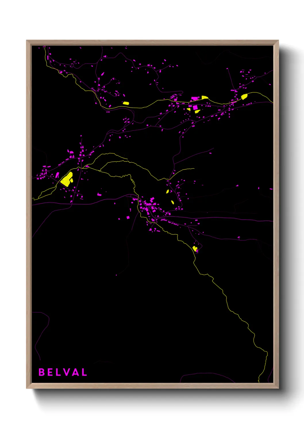 Une affiche de carte sur Belval
