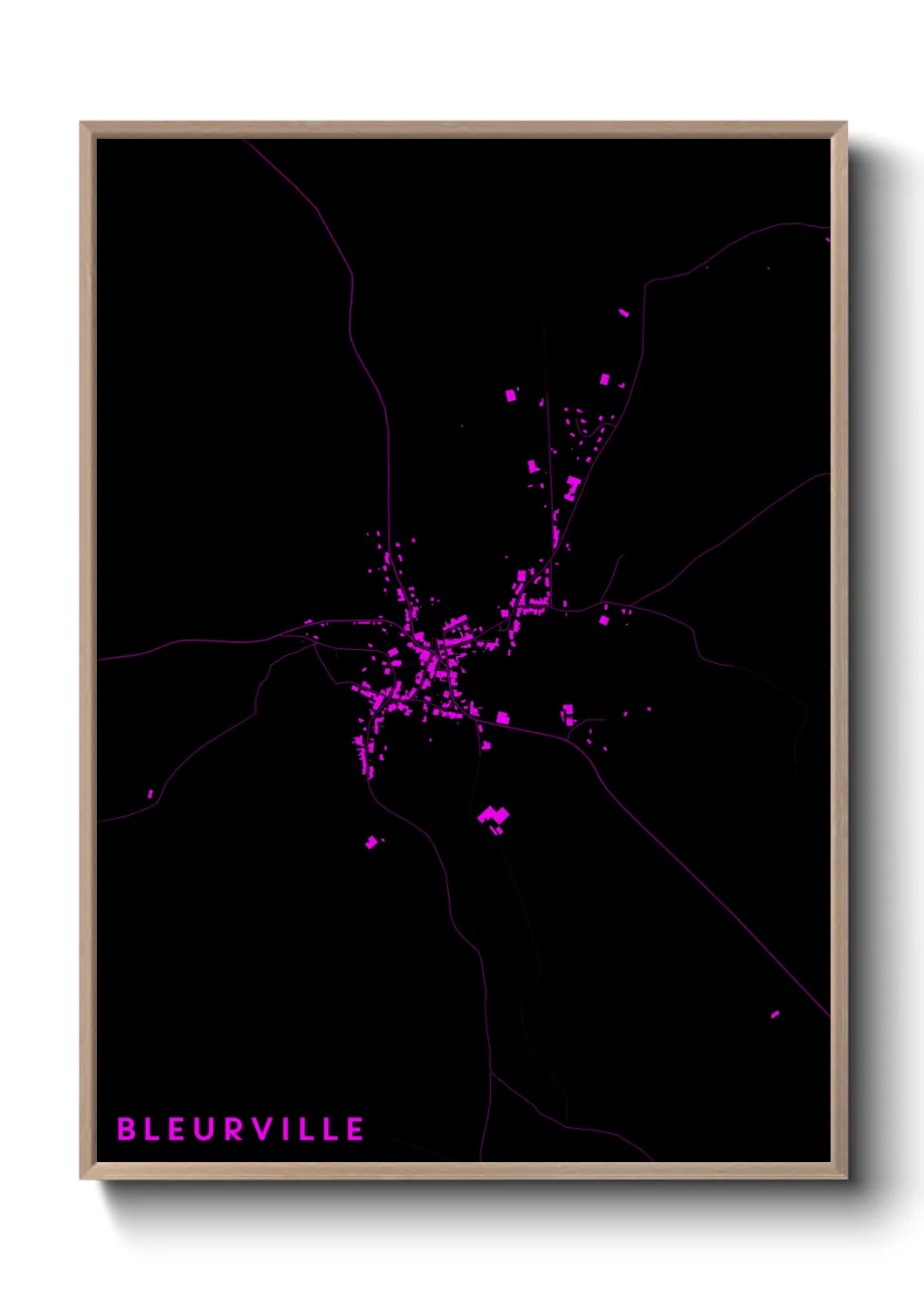 Une affiche de carte sur Bleurville