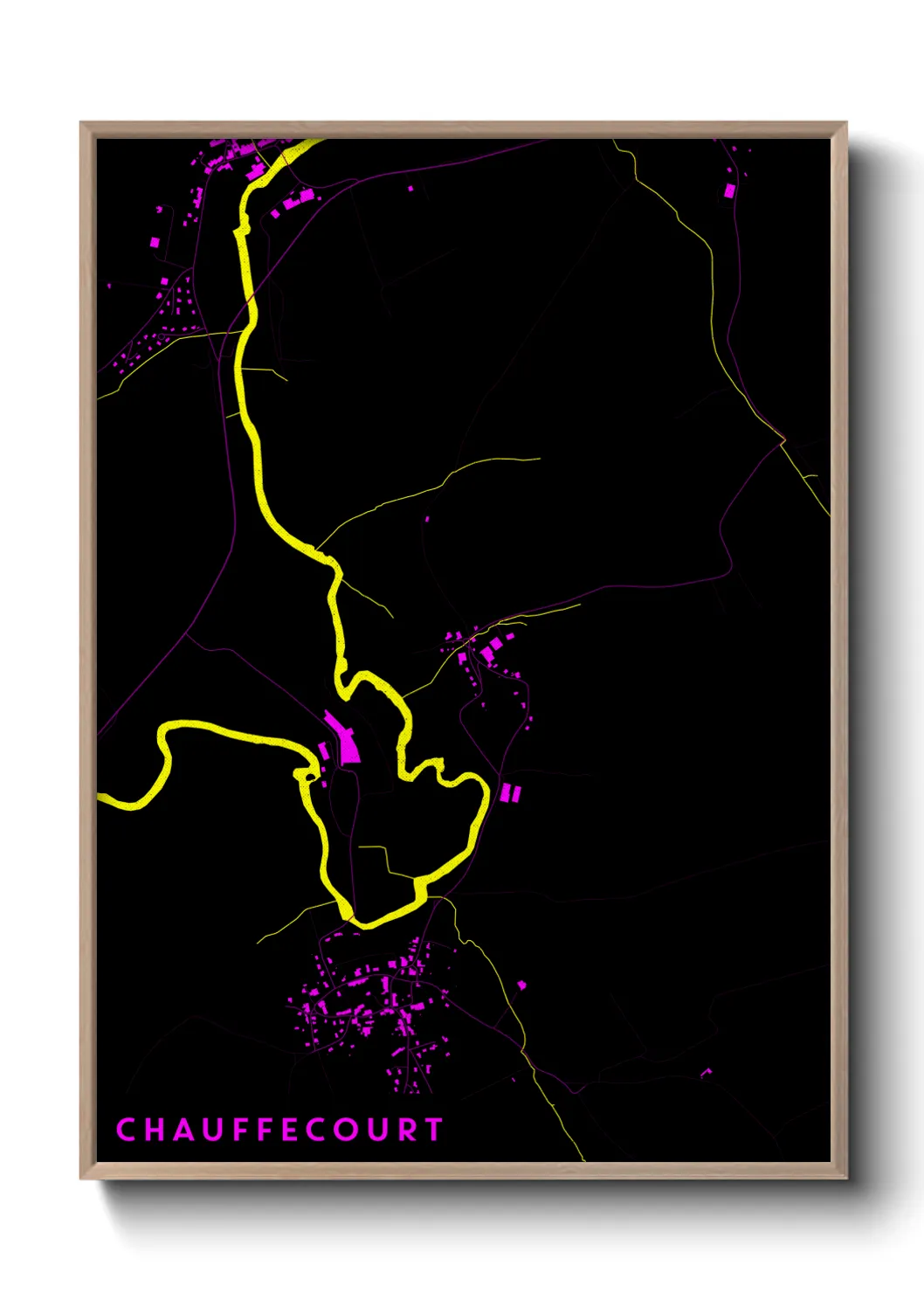 Une affiche de carte sur Chauffecourt