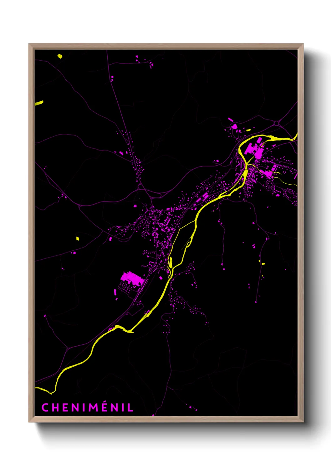 Une affiche de carte sur Cheniménil