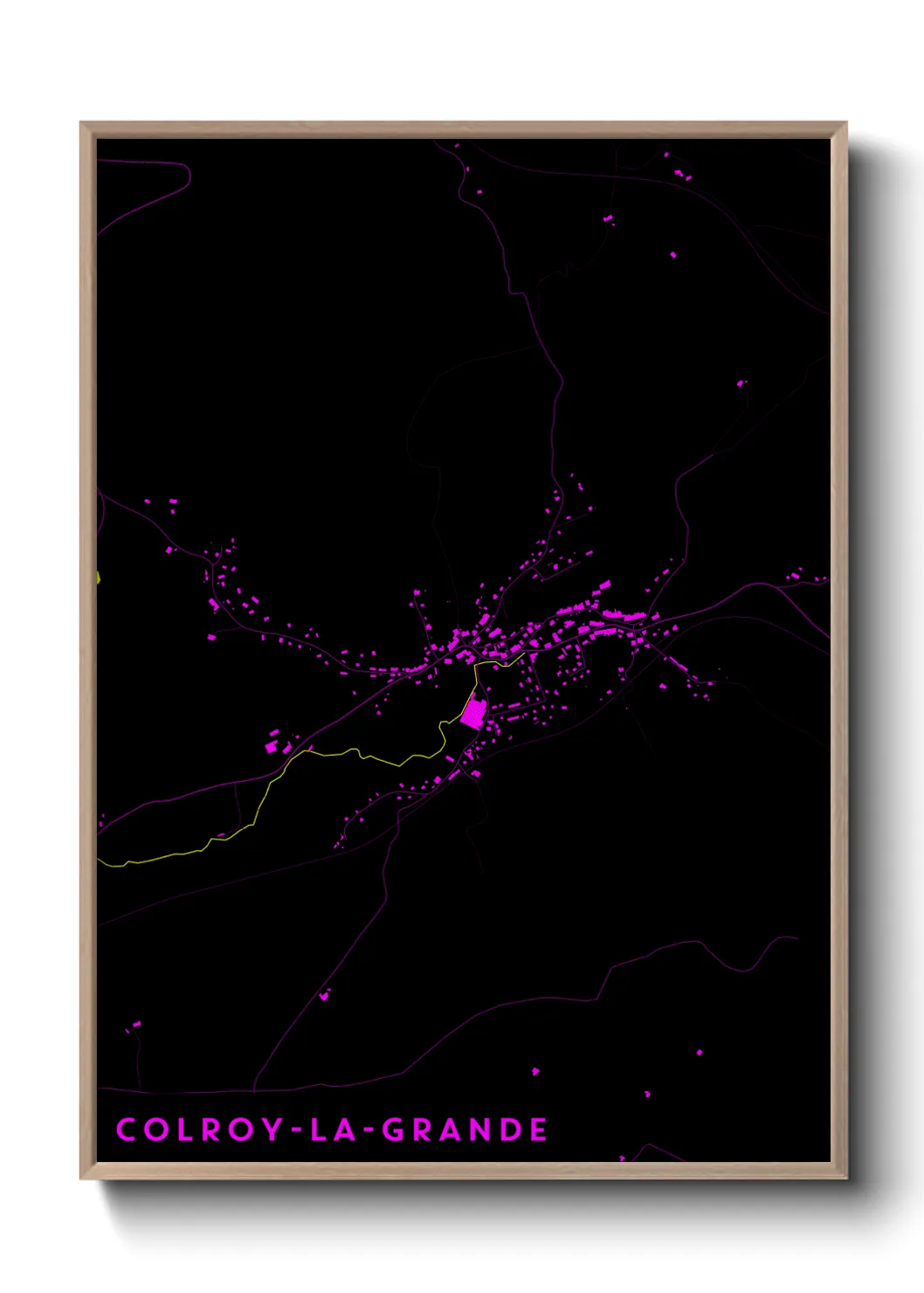 Une affiche de carte sur Colroy-la-Grande