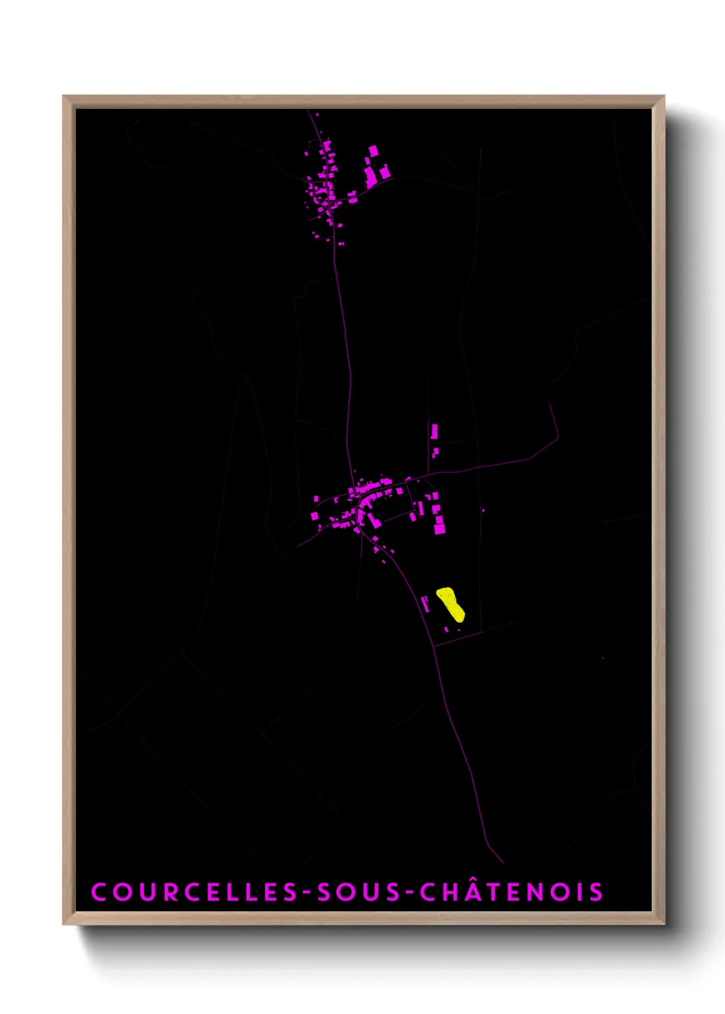 Un poster carteCourcelles-sous-Châtenois