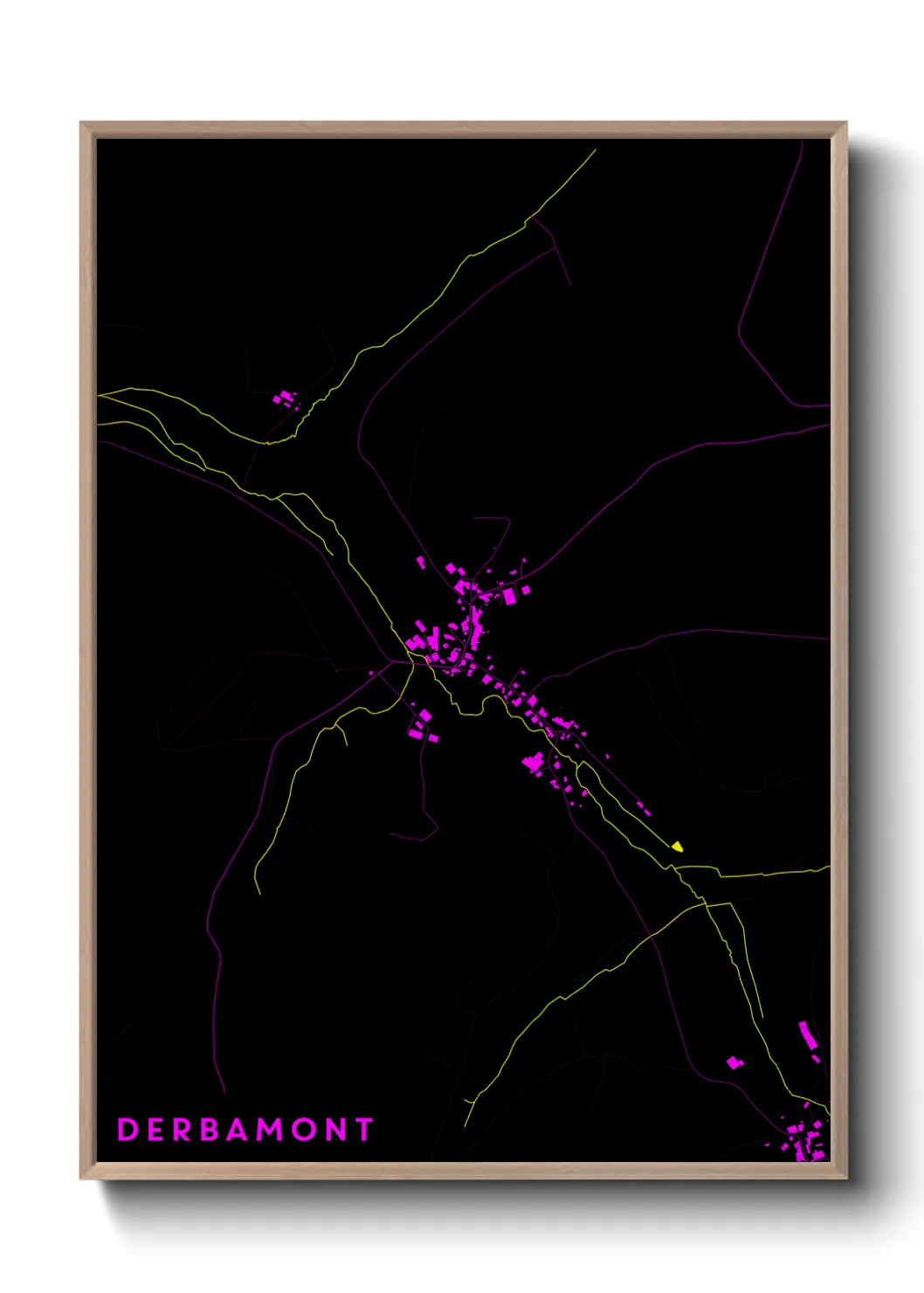 Une affiche de carte sur Derbamont