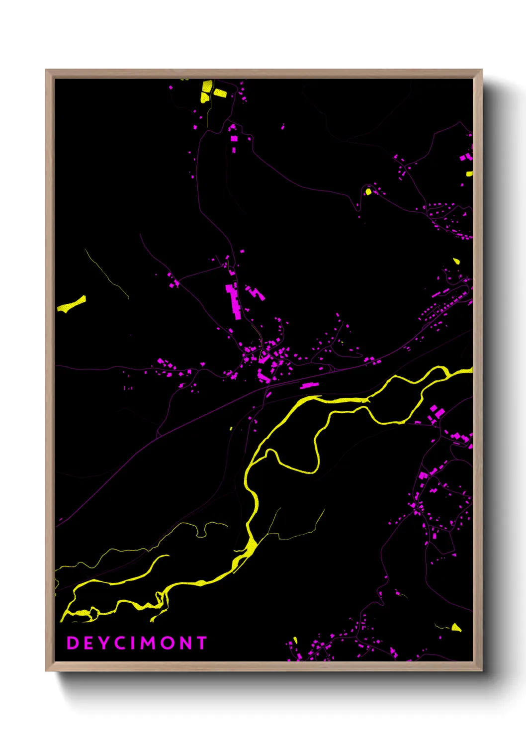 Une affiche de carte sur Deycimont