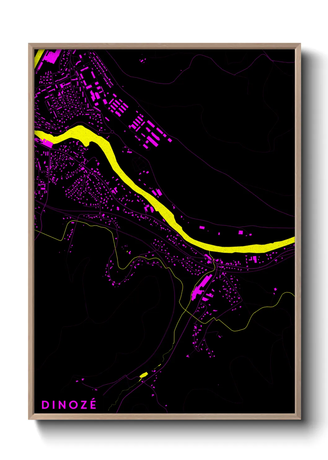 Une affiche de carte sur Dinozé