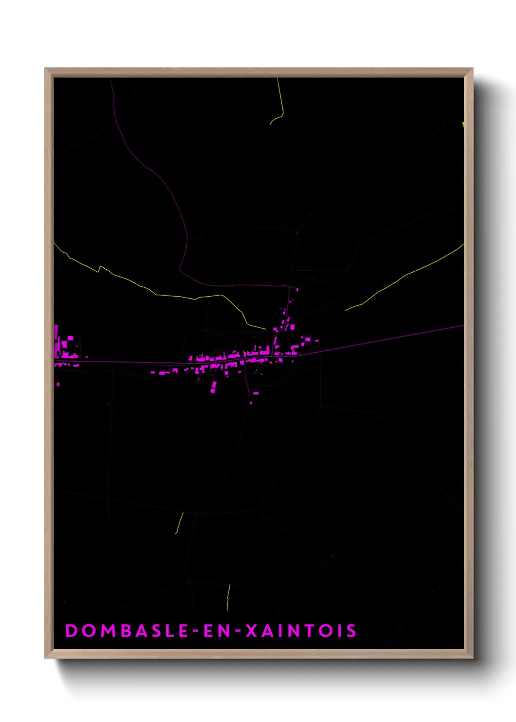 Une affiche de carte sur Dombasle-en-Xaintois