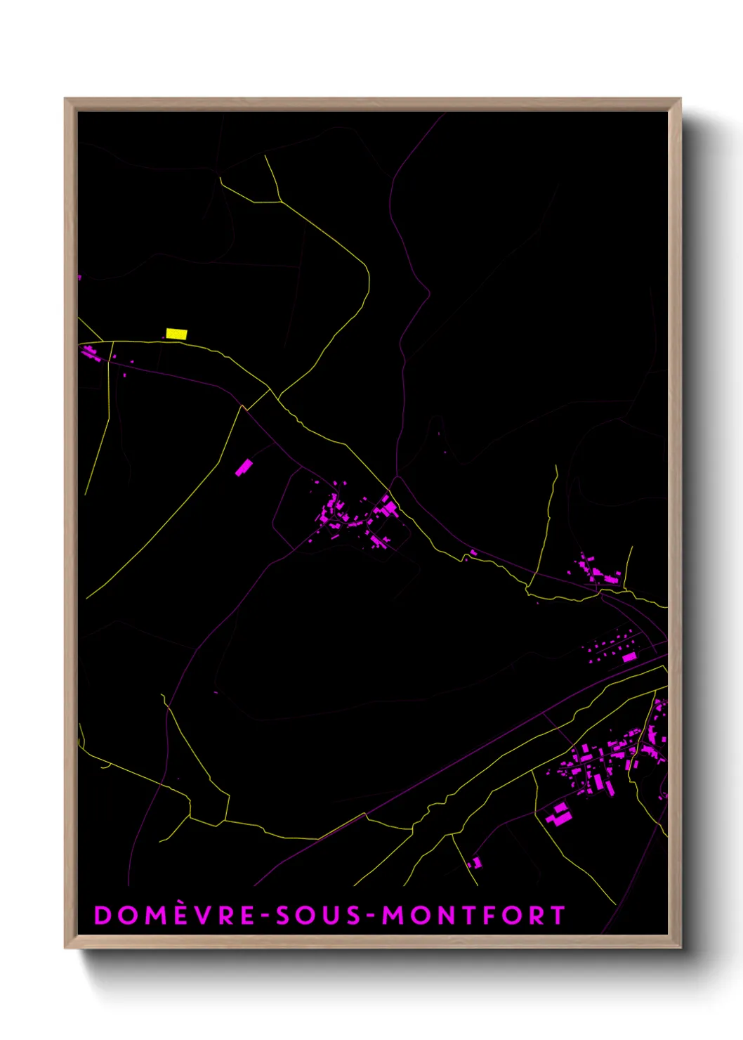 Une affiche de carte sur Domèvre-sous-Montfort