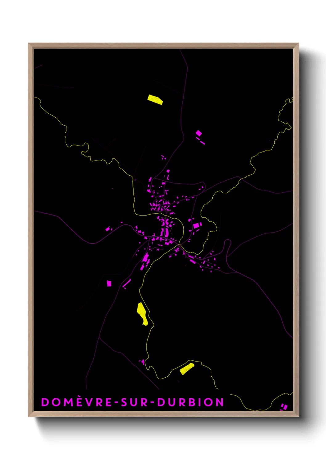 Une affiche de carte sur Domèvre-sur-Durbion