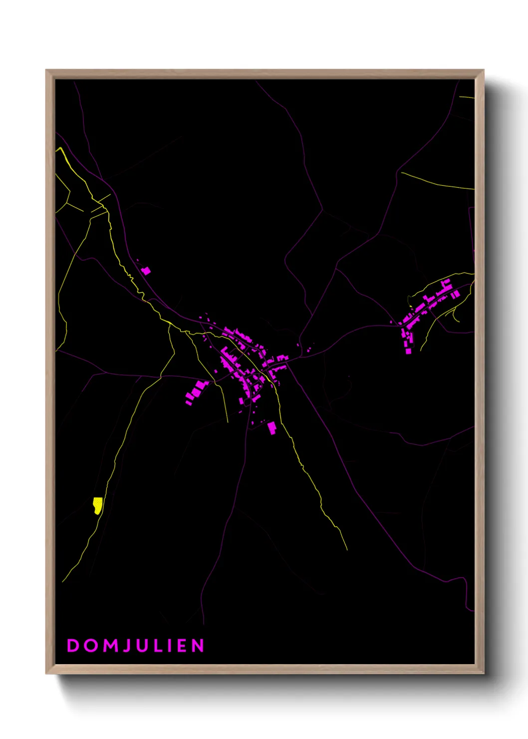 Une affiche de carte sur Domjulien