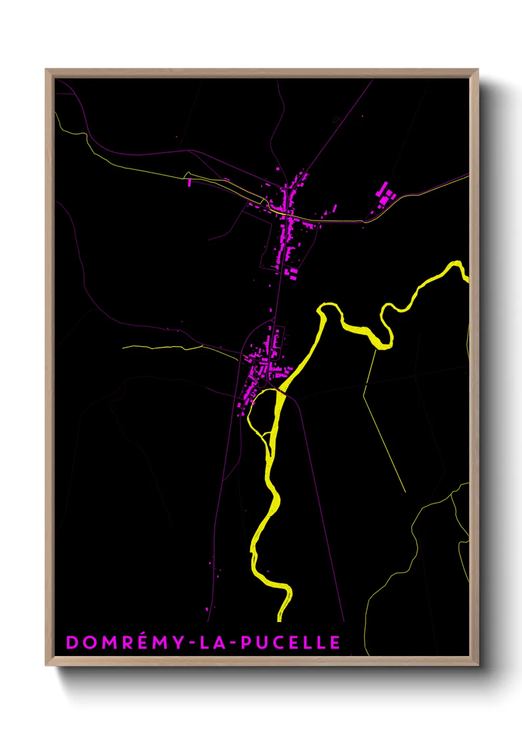 Une affiche de carte sur Domrémy-la-Pucelle