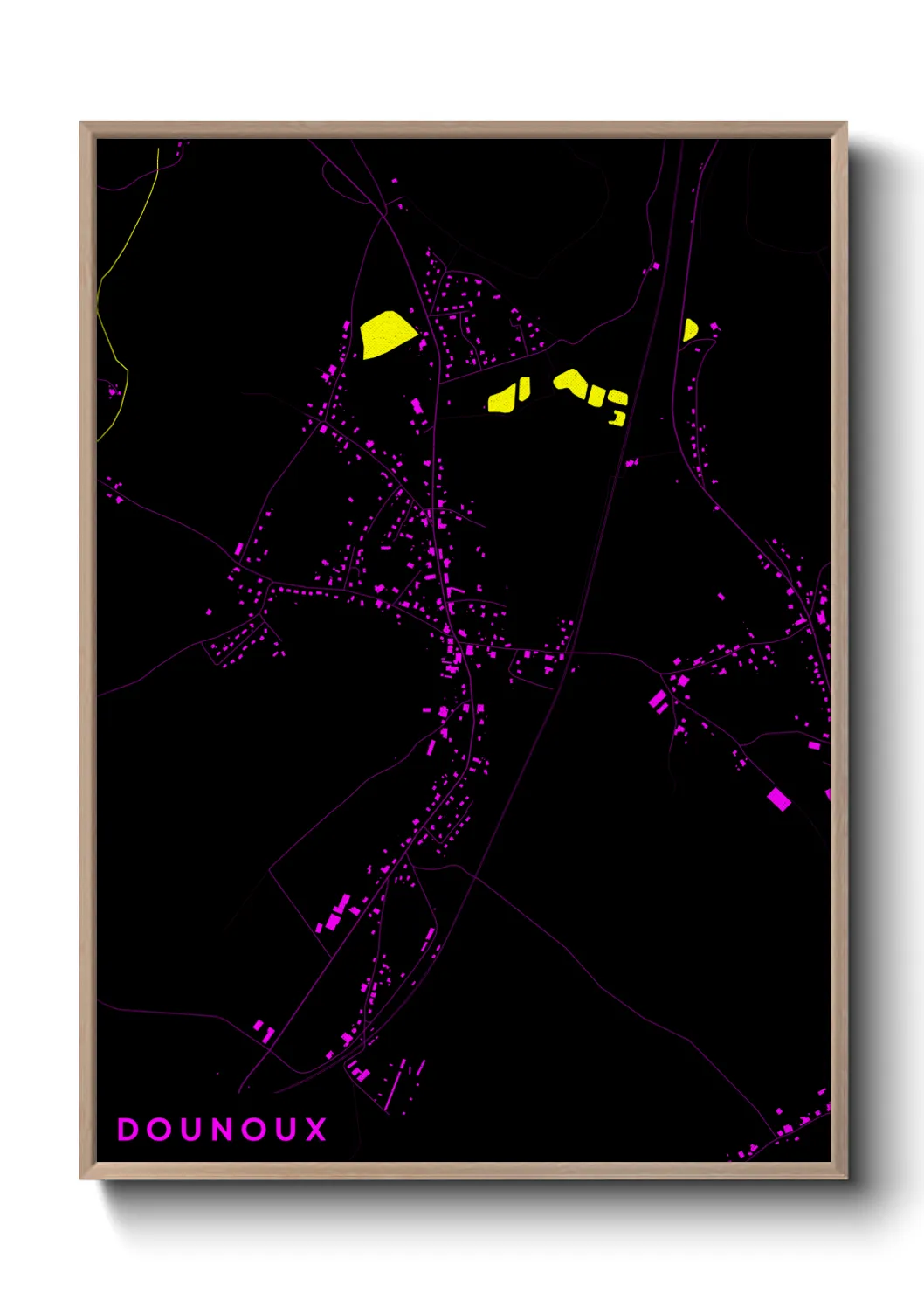 Une affiche de carte sur Dounoux