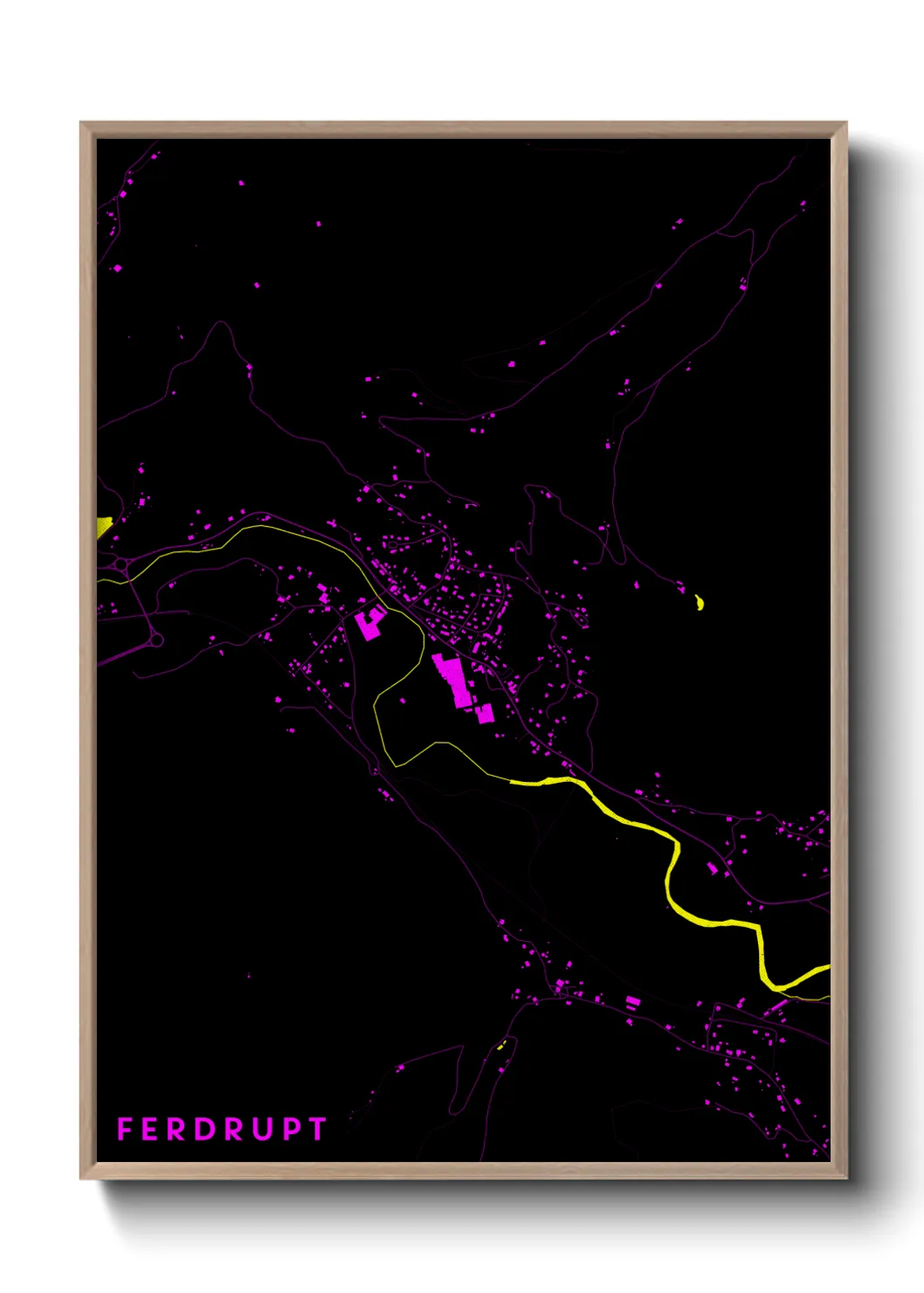 Une affiche de carte sur Ferdrupt