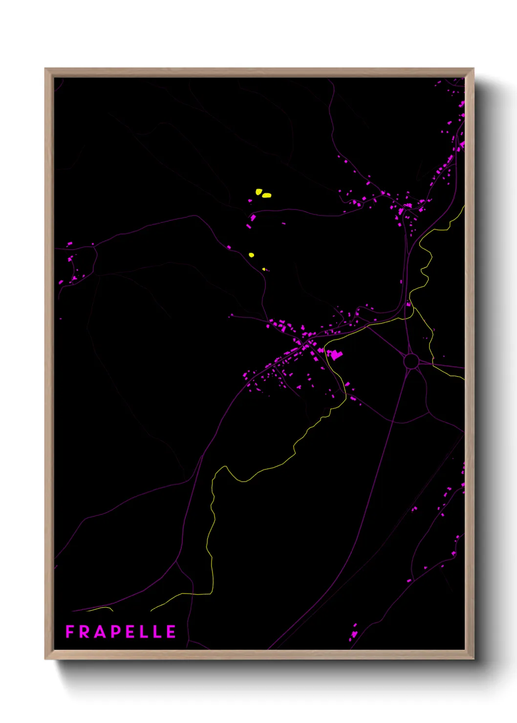 Une affiche de carte sur Frapelle