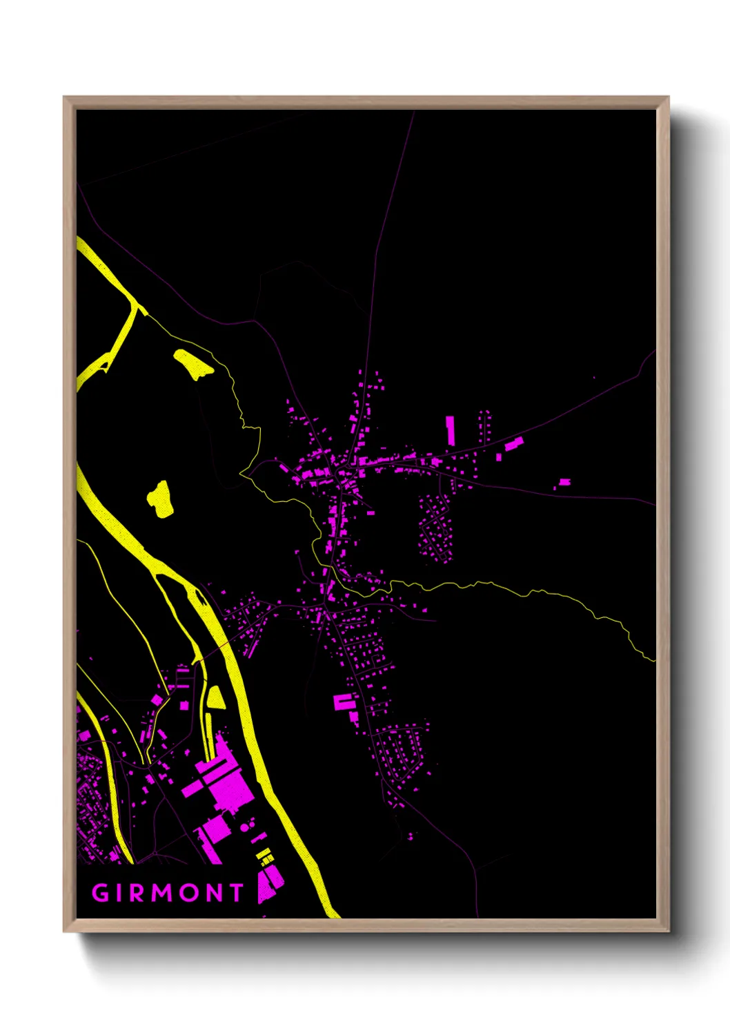 Une affiche de carte sur Girmont