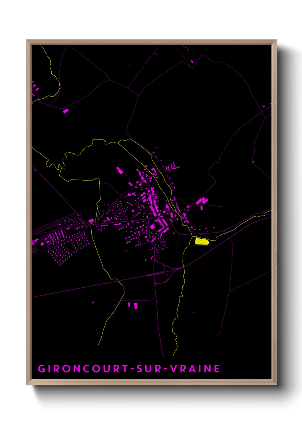Une affiche de carte sur Gironcourt-sur-Vraine