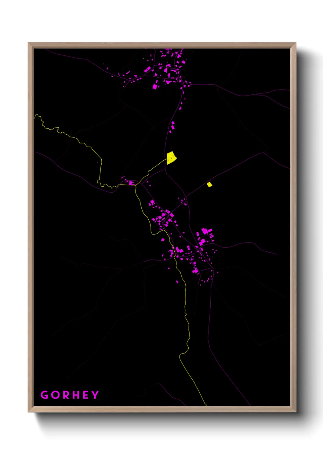 Une affiche de carte sur Gorhey
