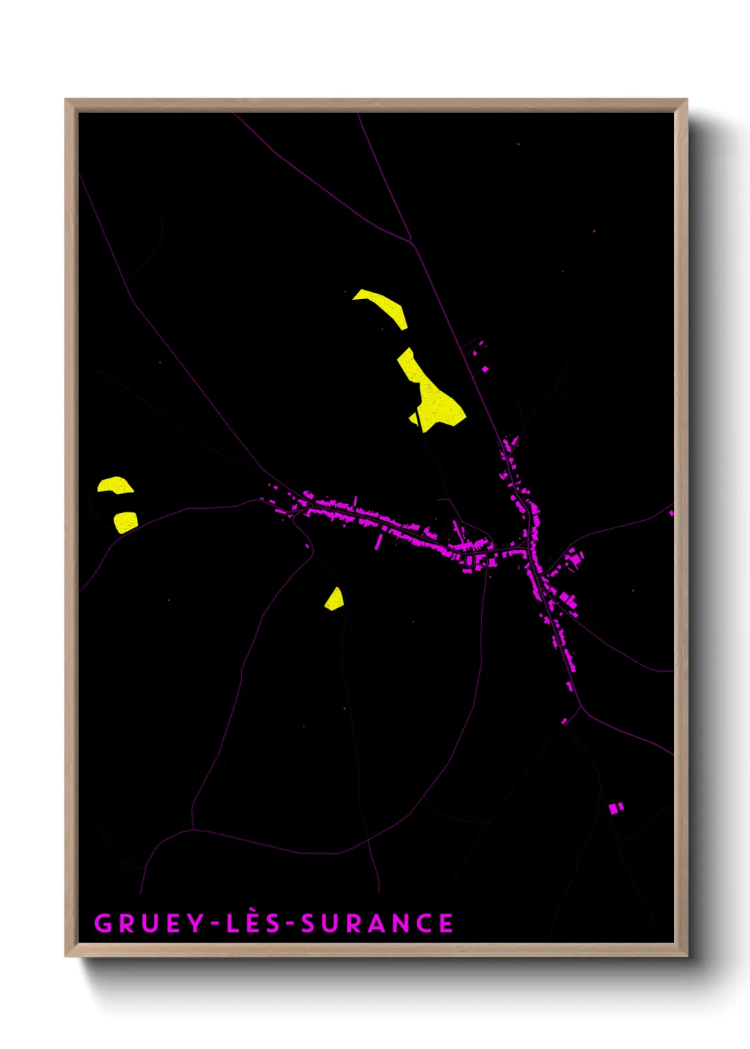 Un poster carteGruey-lès-Surance
