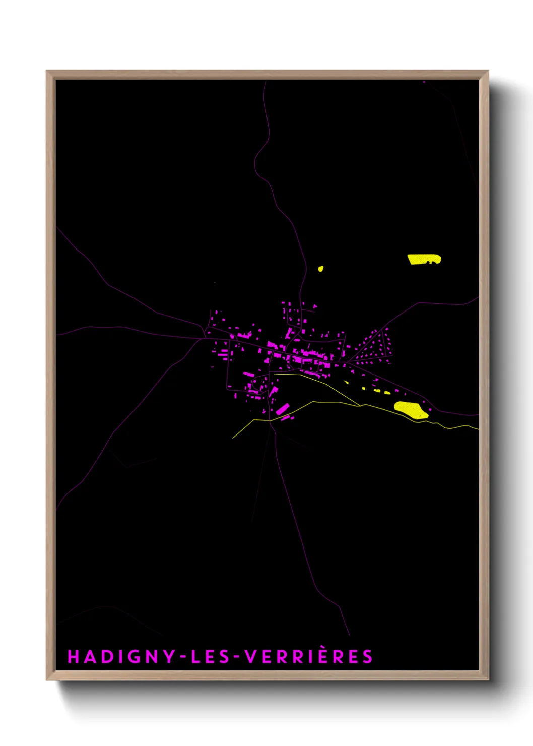 Une affiche de carte sur Hadigny-les-Verrières