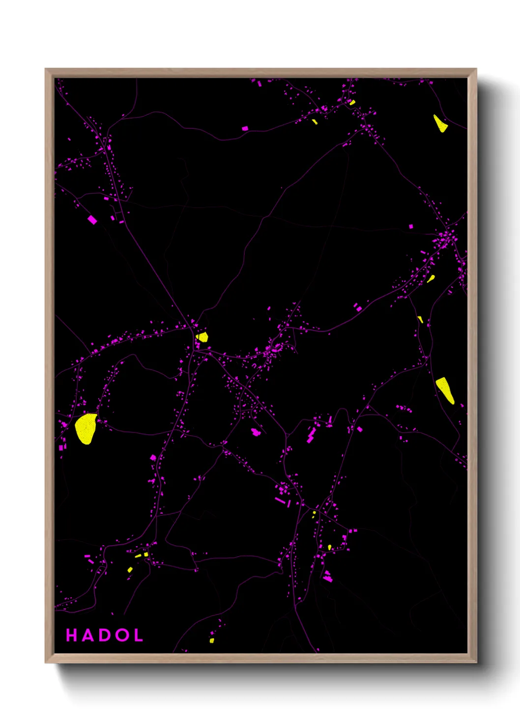 Une affiche de carte sur Hadol
