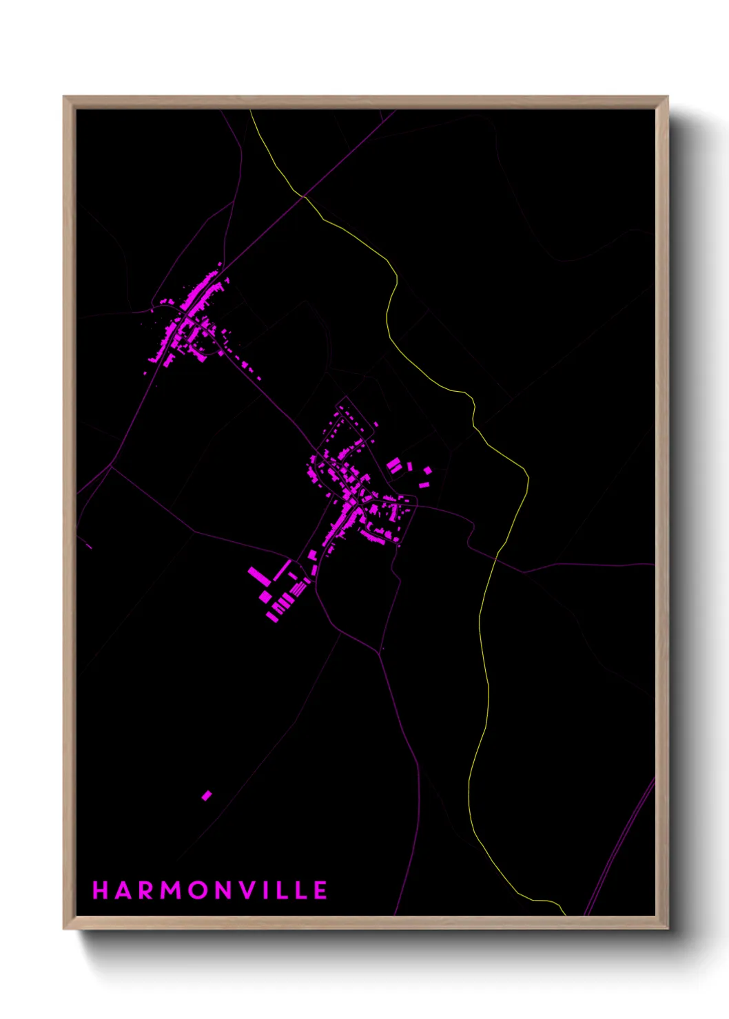 Une affiche de carte sur Harmonville