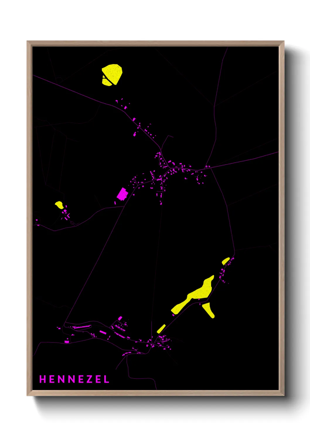 Une affiche de carte sur Hennezel