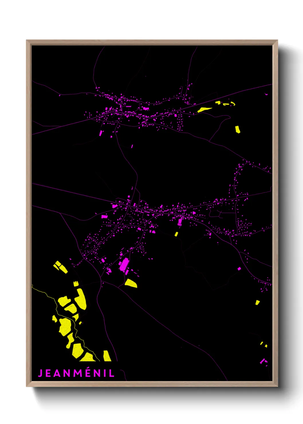 Une affiche de carte sur Jeanménil