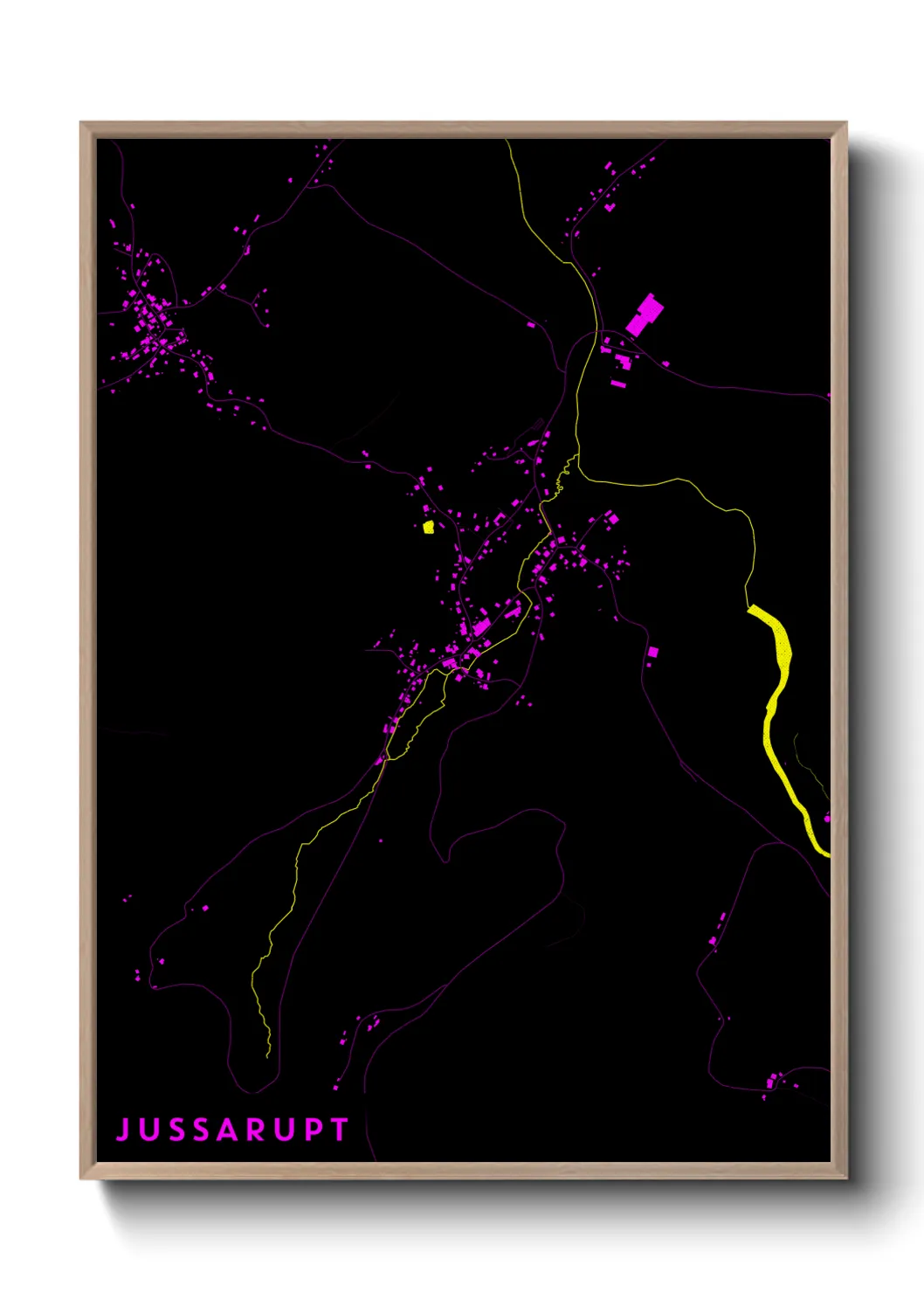 Une affiche de carte sur Jussarupt