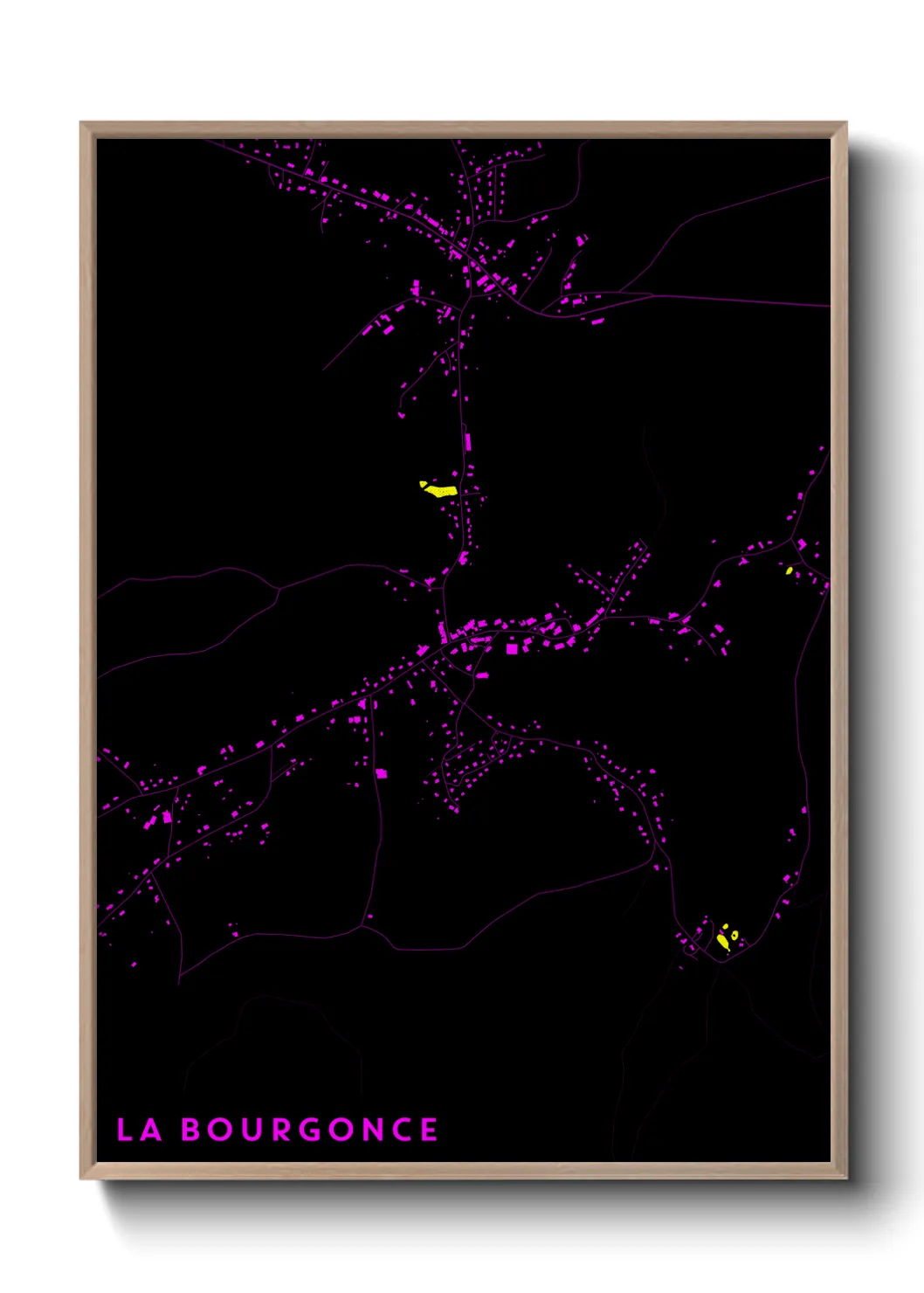 Une affiche de carte sur La Bourgonce