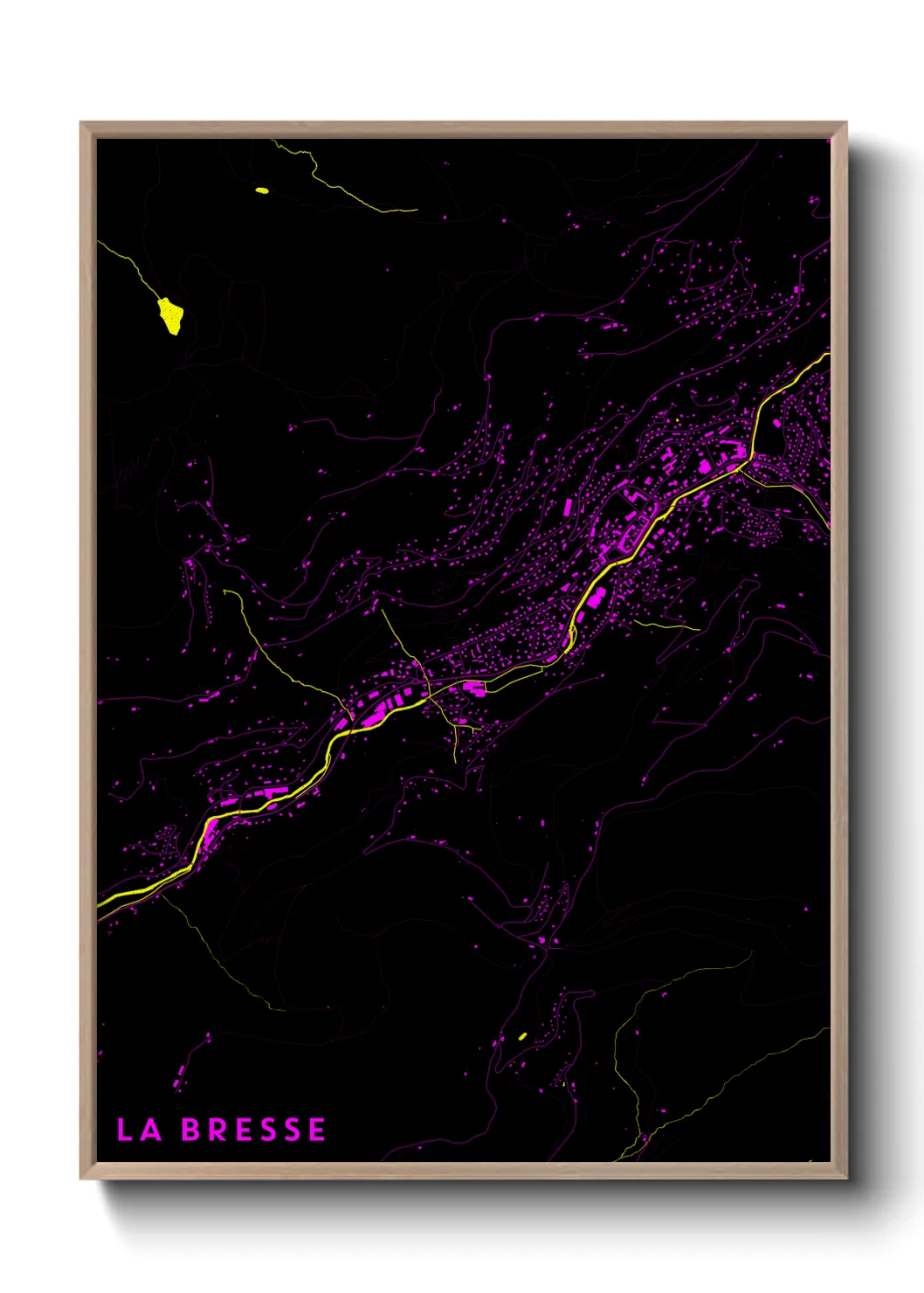 Une affiche de carte sur La Bresse