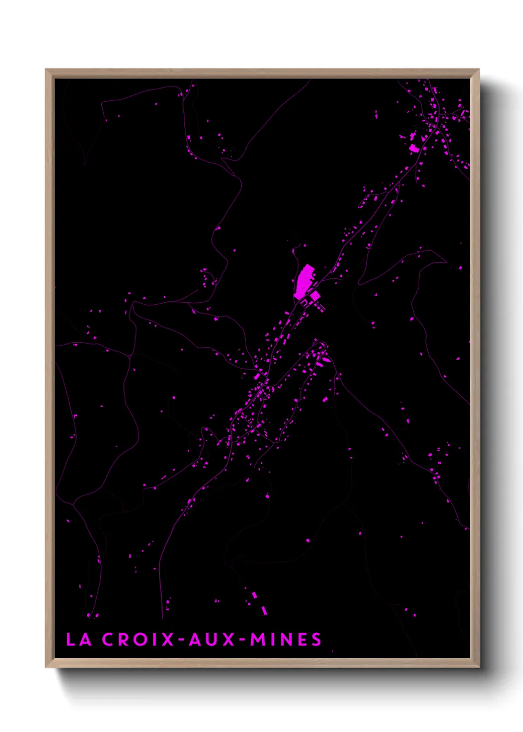 Une affiche de carte sur La Croix-aux-Mines