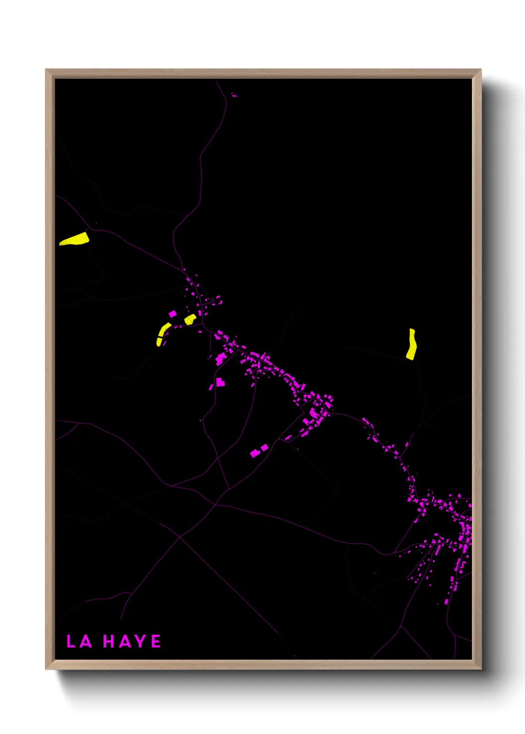 Une affiche de carte sur La Haye