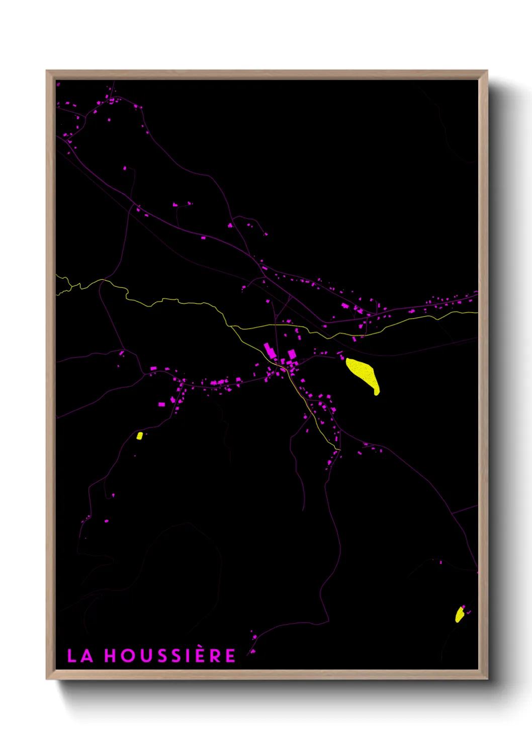 Une affiche de carte sur La Houssière