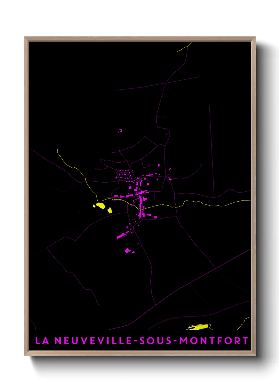 Une affiche de carte sur La Neuveville-sous-Montfort