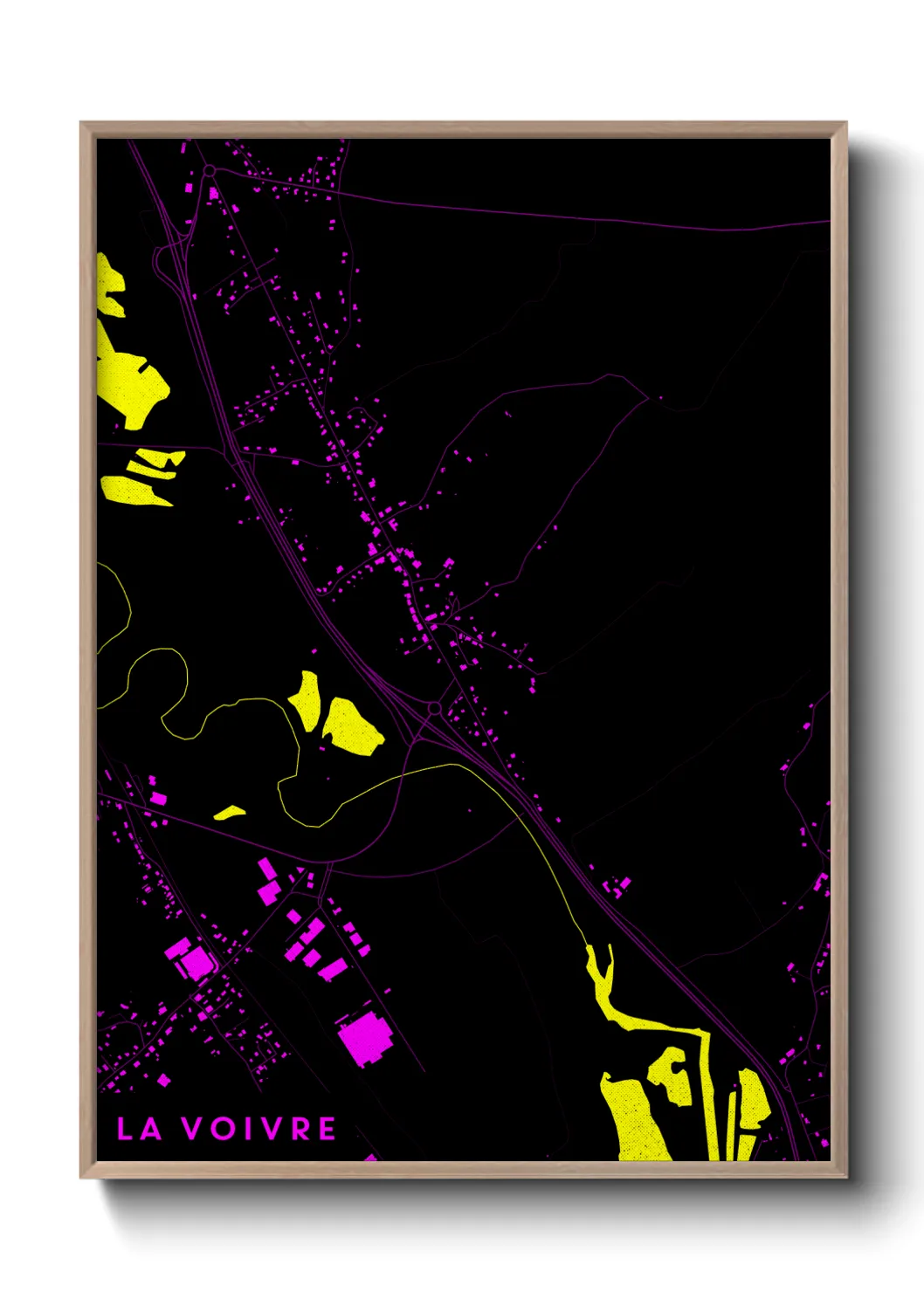 Une affiche de carte sur La Voivre