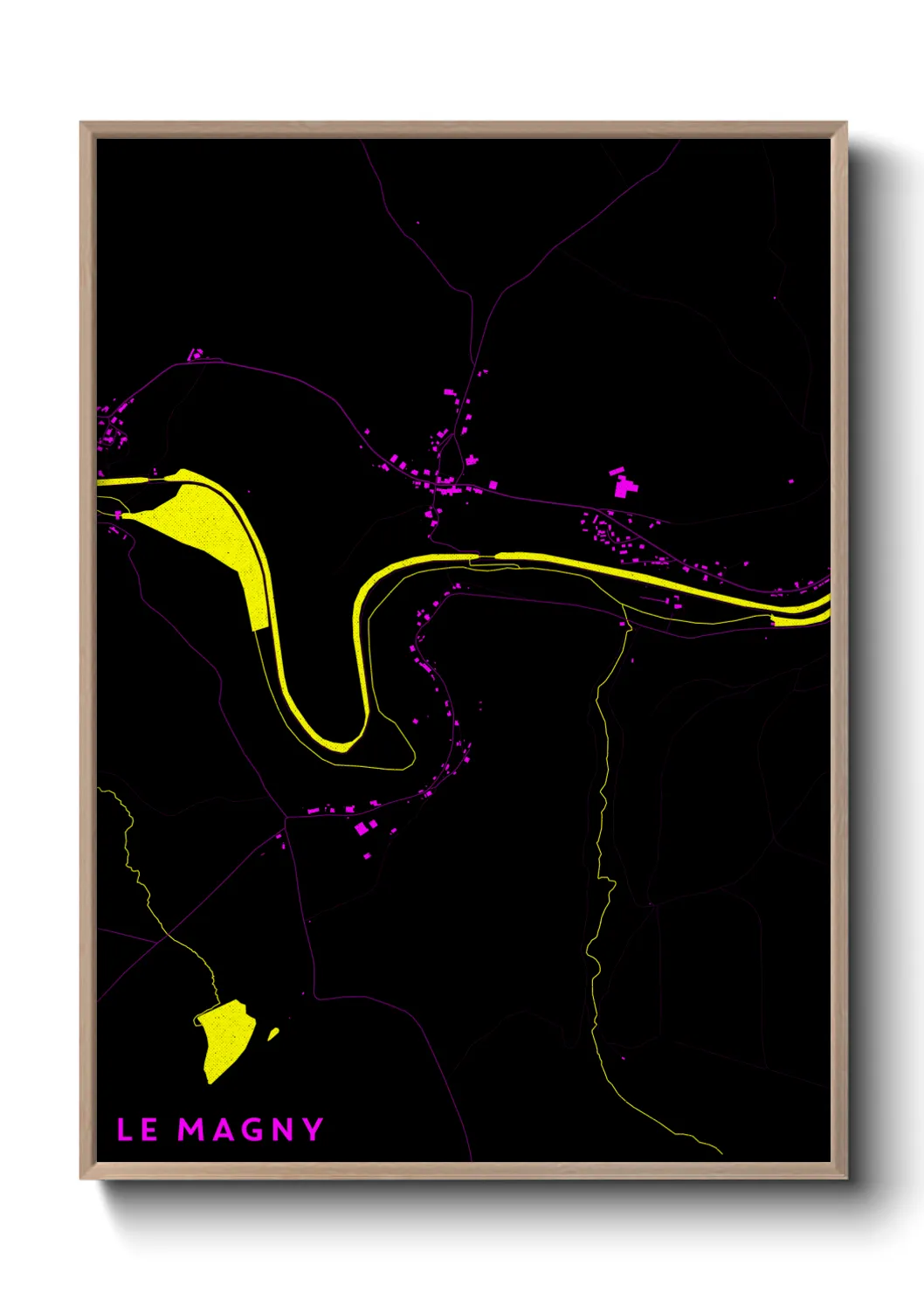 Une affiche de carte sur Le Magny