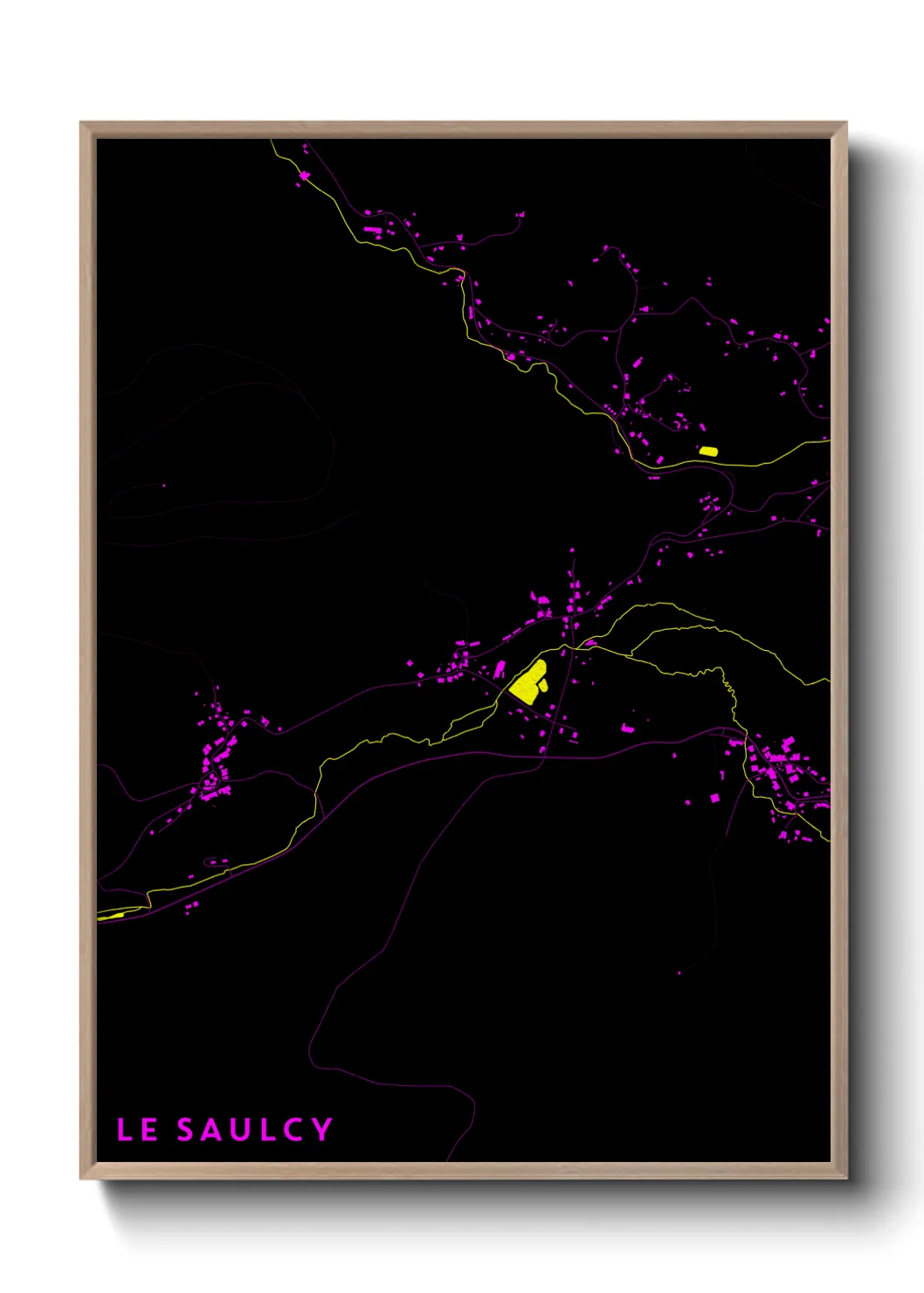 Une affiche de carte sur Le Saulcy