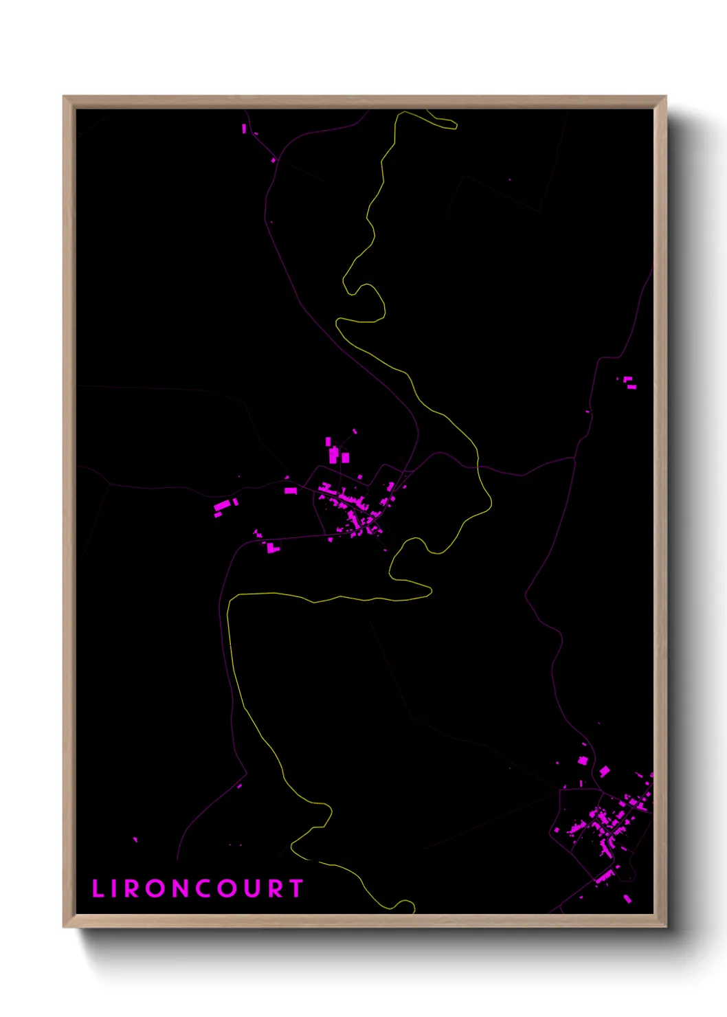 Une affiche de carte sur Lironcourt