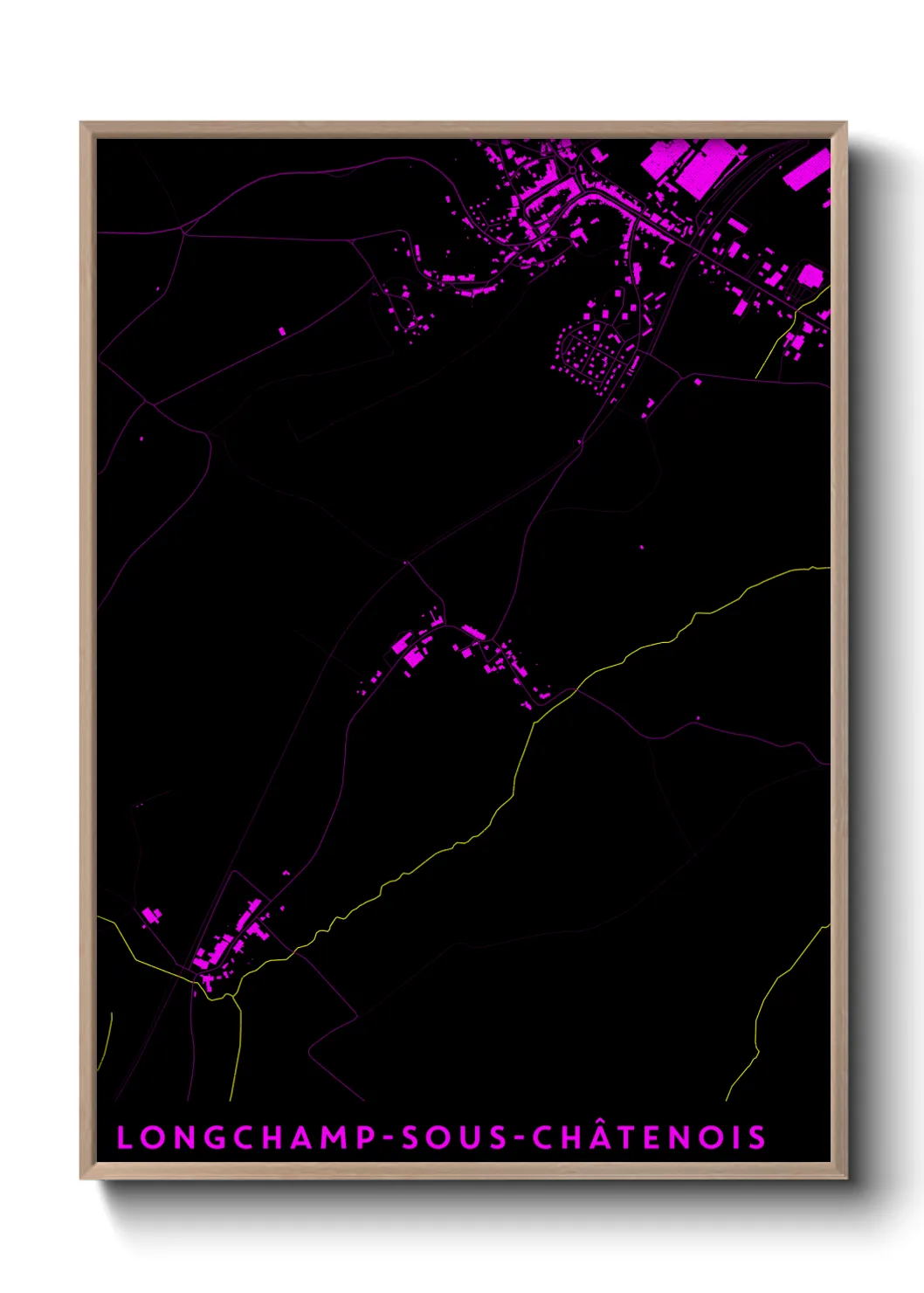 Une affiche de carte sur Longchamp-sous-Châtenois