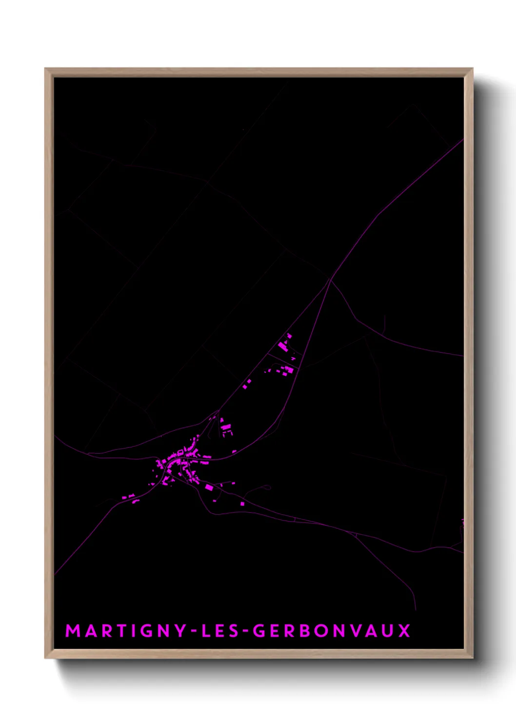 Une affiche de carte sur Martigny-les-Gerbonvaux
