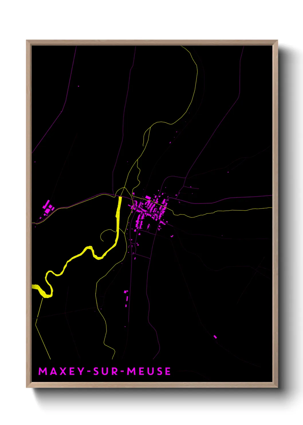 Une affiche de carte sur Maxey-sur-Meuse