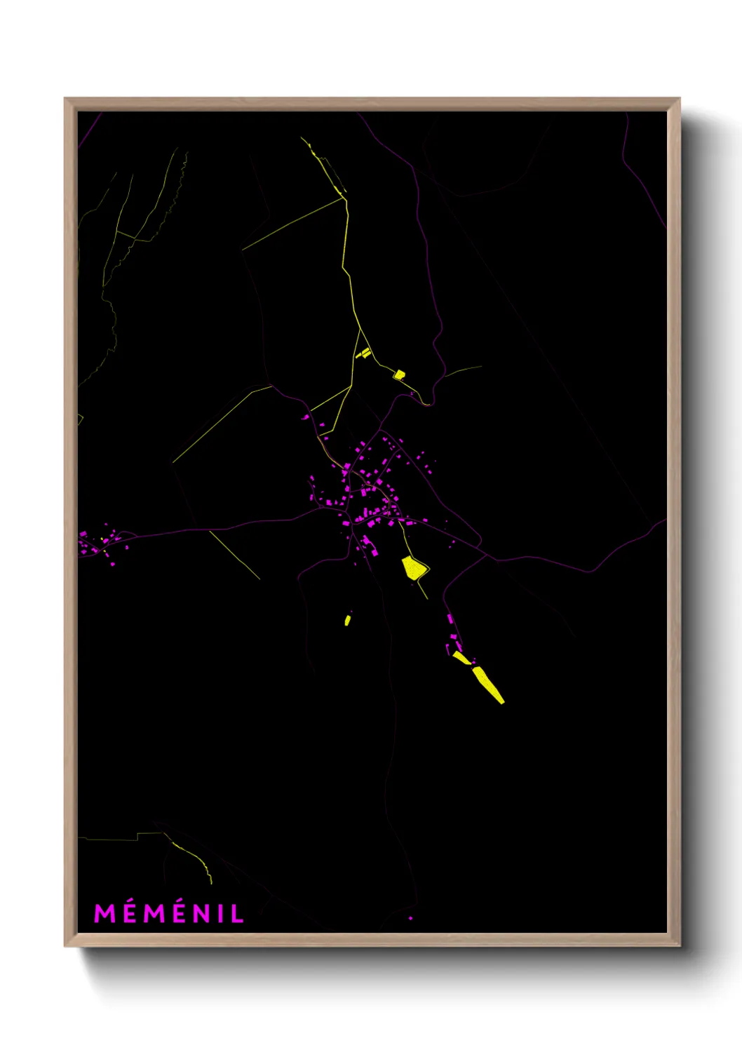 Une affiche de carte sur Méménil