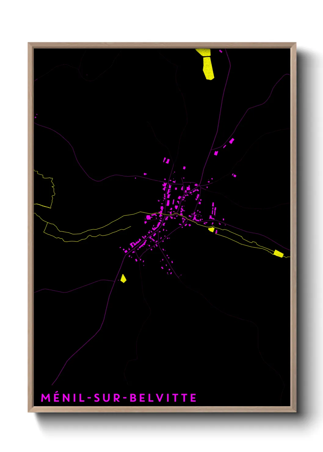 Une affiche de carte sur Ménil-sur-Belvitte