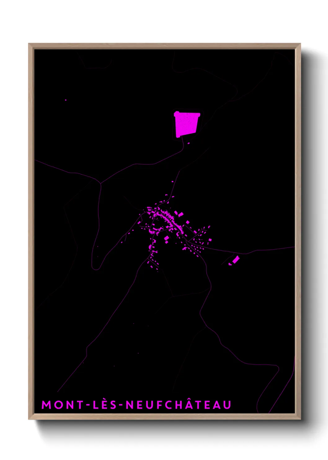 Une affiche de carte sur Mont-lès-Neufchâteau