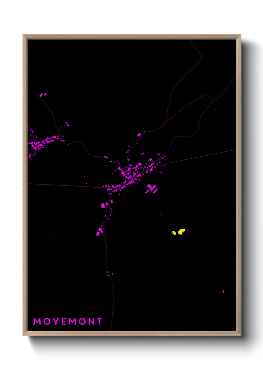 Une affiche de carte sur Moyemont
